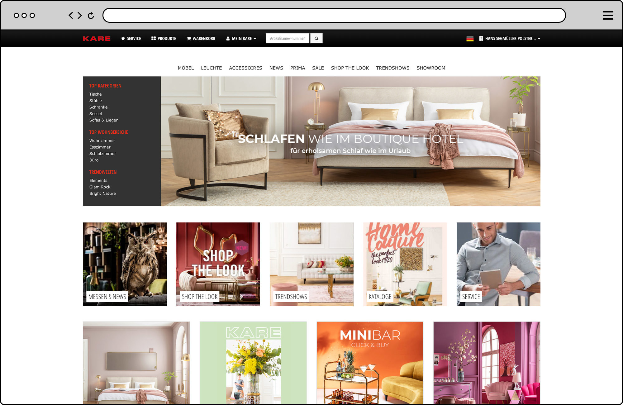 Referenzbild für KARE Design B2B-Shop Referenzbild für KARE Design B2B-Shop