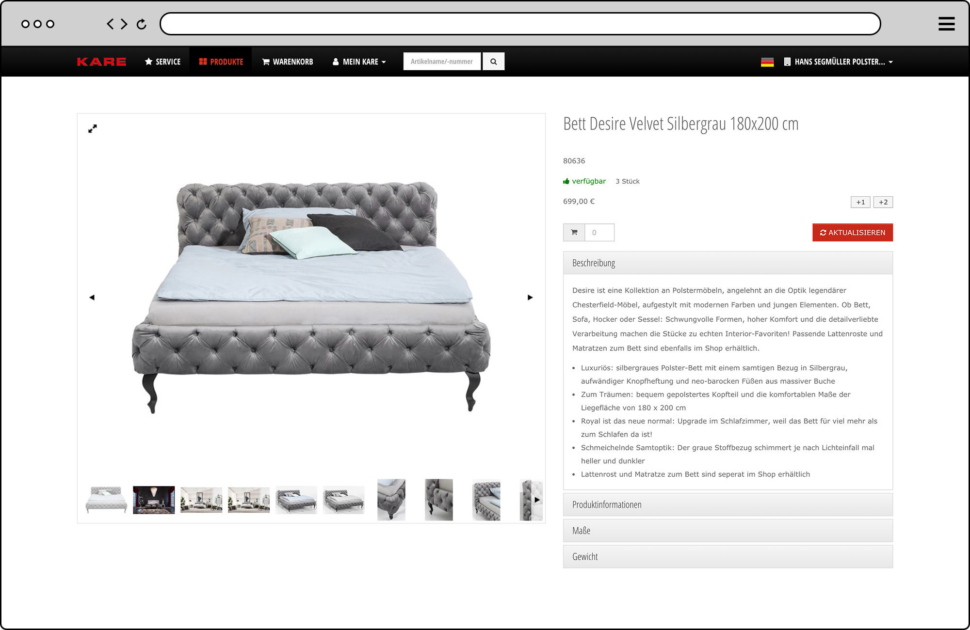 Referenzbild für KARE Design B2B-Shop Referenzbild für KARE Design B2B-Shop