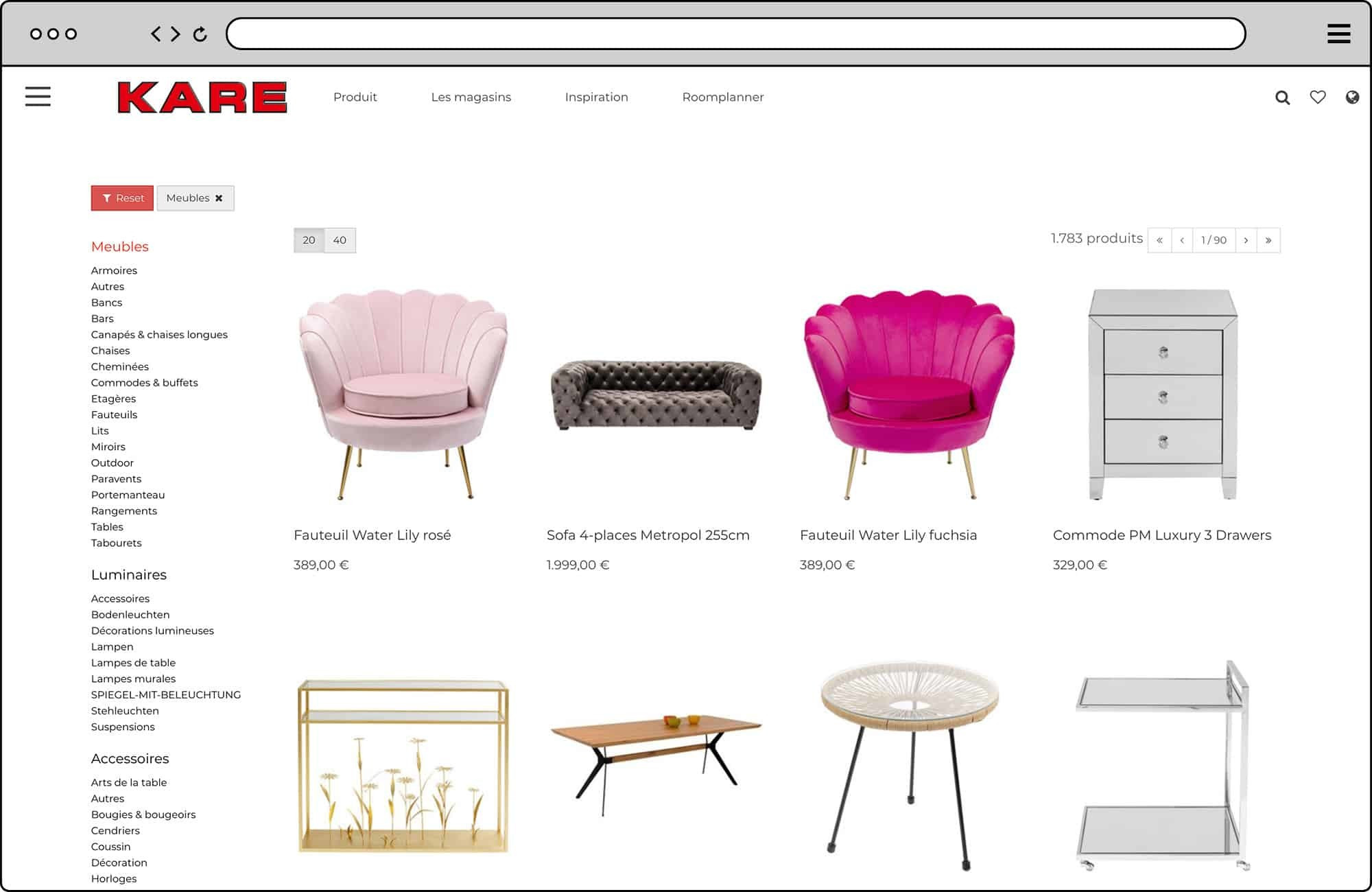 Referenzbild für KARE Design B2C Referenzbild für KARE Design B2C